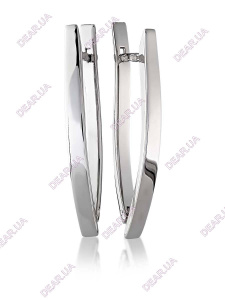 Великi жiночi сережки із срібла 925 проби, артикул 3444