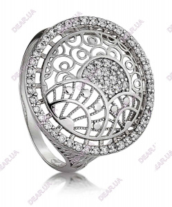Крупное женское кольцо из серебра 925 пробы, артикул 2650.1