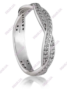 Обручальное женское кольцо дорожка из серебра 925 пробы, артикул 2666.1